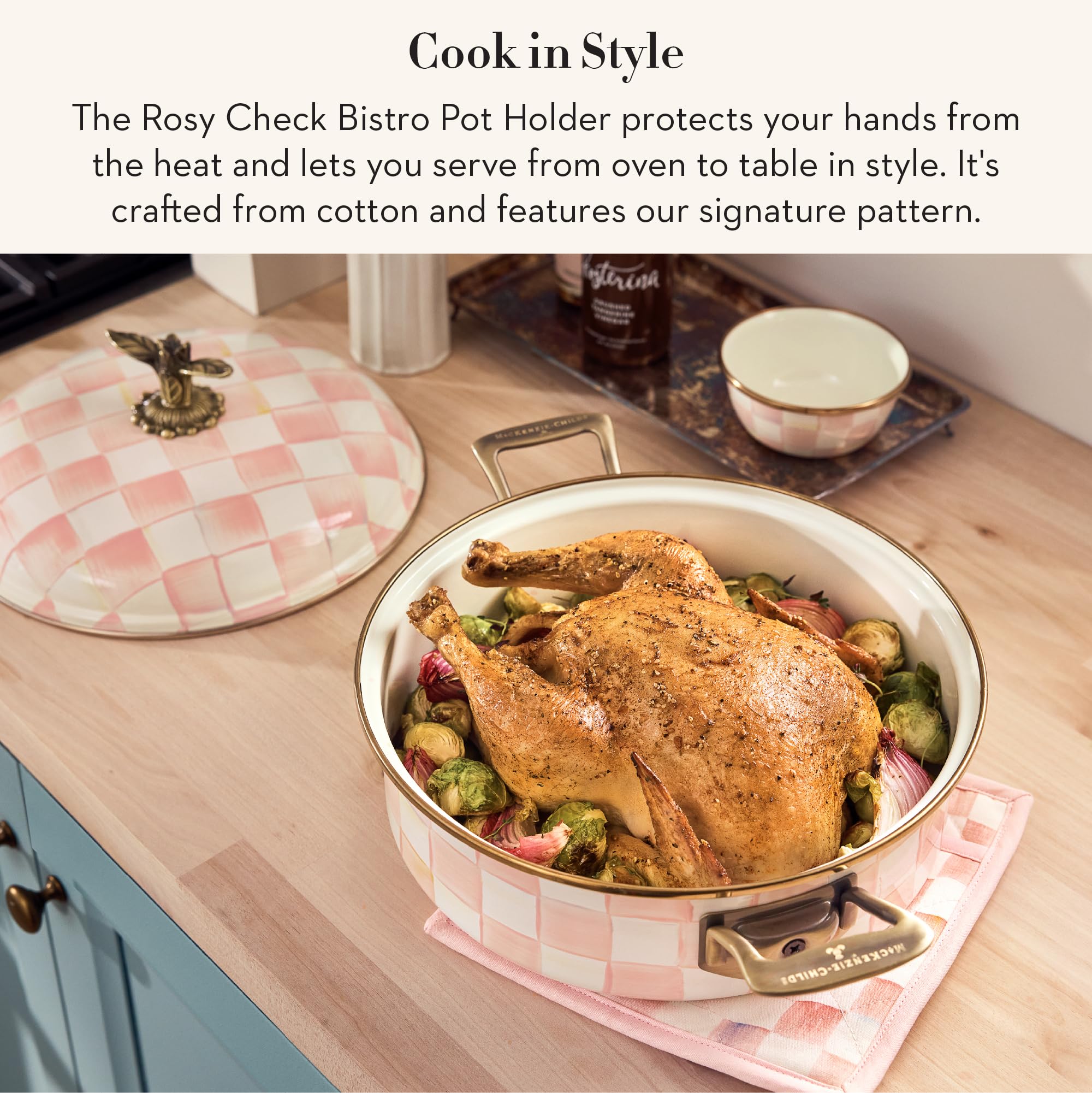 Amazon.com: MACKENZIE-CHILDS Bistro Pot Holder, Decorative Hot Pad